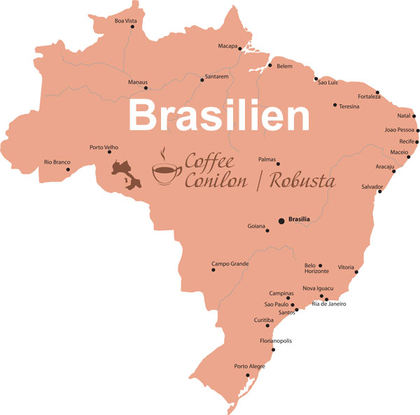 Brasilien-Robusta-Bohnen