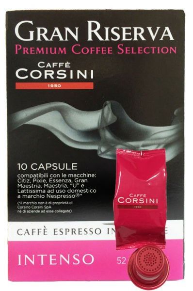 Corsini Nespresso®* kompatibla kapslar Intenso
